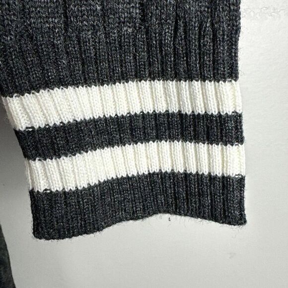 Blue Ocean | Vintage Y2K | V Neck Grey Ribbed Classic Sweater | XL - Picture 6 of 8